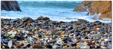 Glass Beach in Fort Bragg, Mendocino Coast